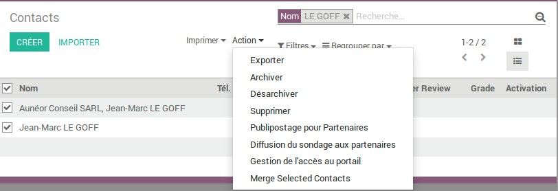 Texte Odoo et bloc d'image