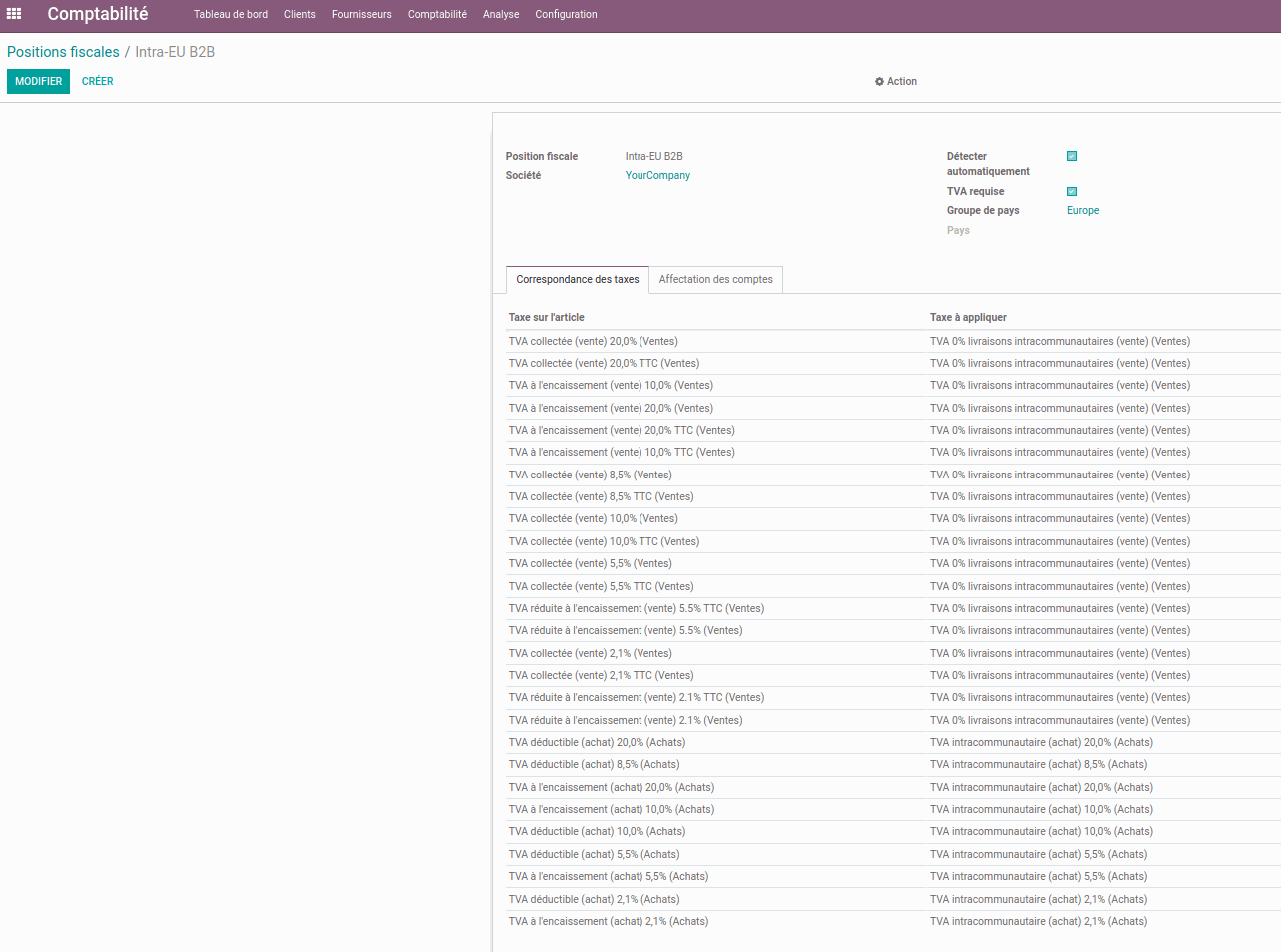 Texte Odoo et bloc d'image