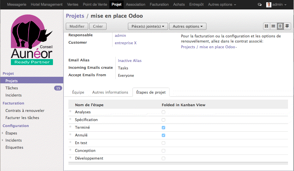 Odoo text and image block